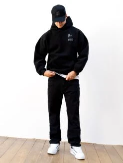 Apex City Relaxed Hoodie - Black -Blakely 3256MBLACK01D
