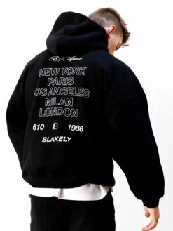 Apex City Relaxed Hoodie - Black -Blakely 3256MBLACK05D