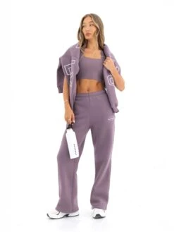 Active Studios Wide Leg Sweatpants - Grape -Blakely 3304APLUM02D