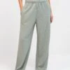Soft Waffle Trousers - Sage Green