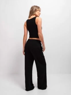 Soft Waffle Vest Top - Black -Blakely 3388Black 06D