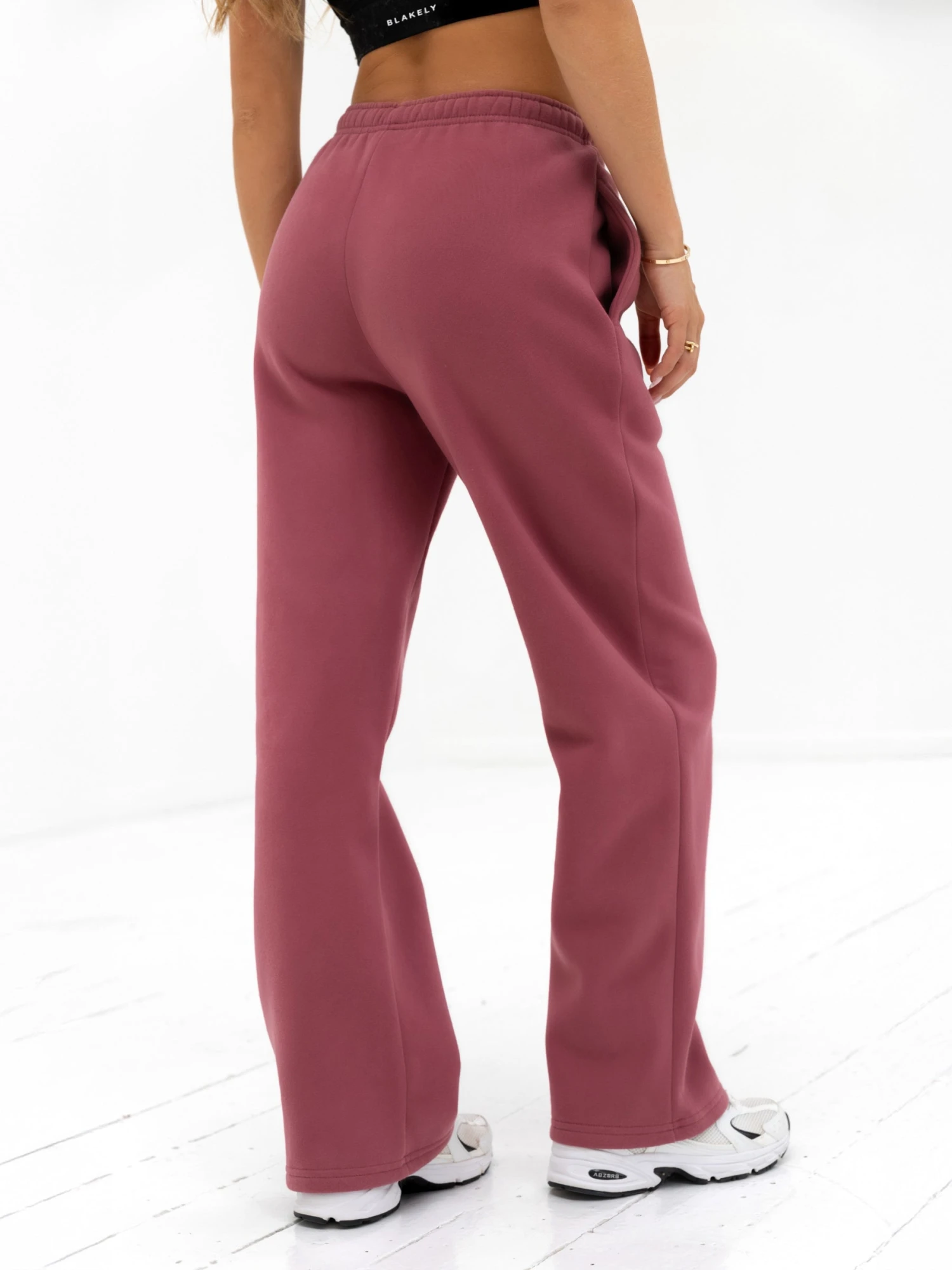 Amelie Wide Leg Sweatpants - Dark Pink 4 Amelie Wide Leg Sweatpants - Dark Pink - Image 2