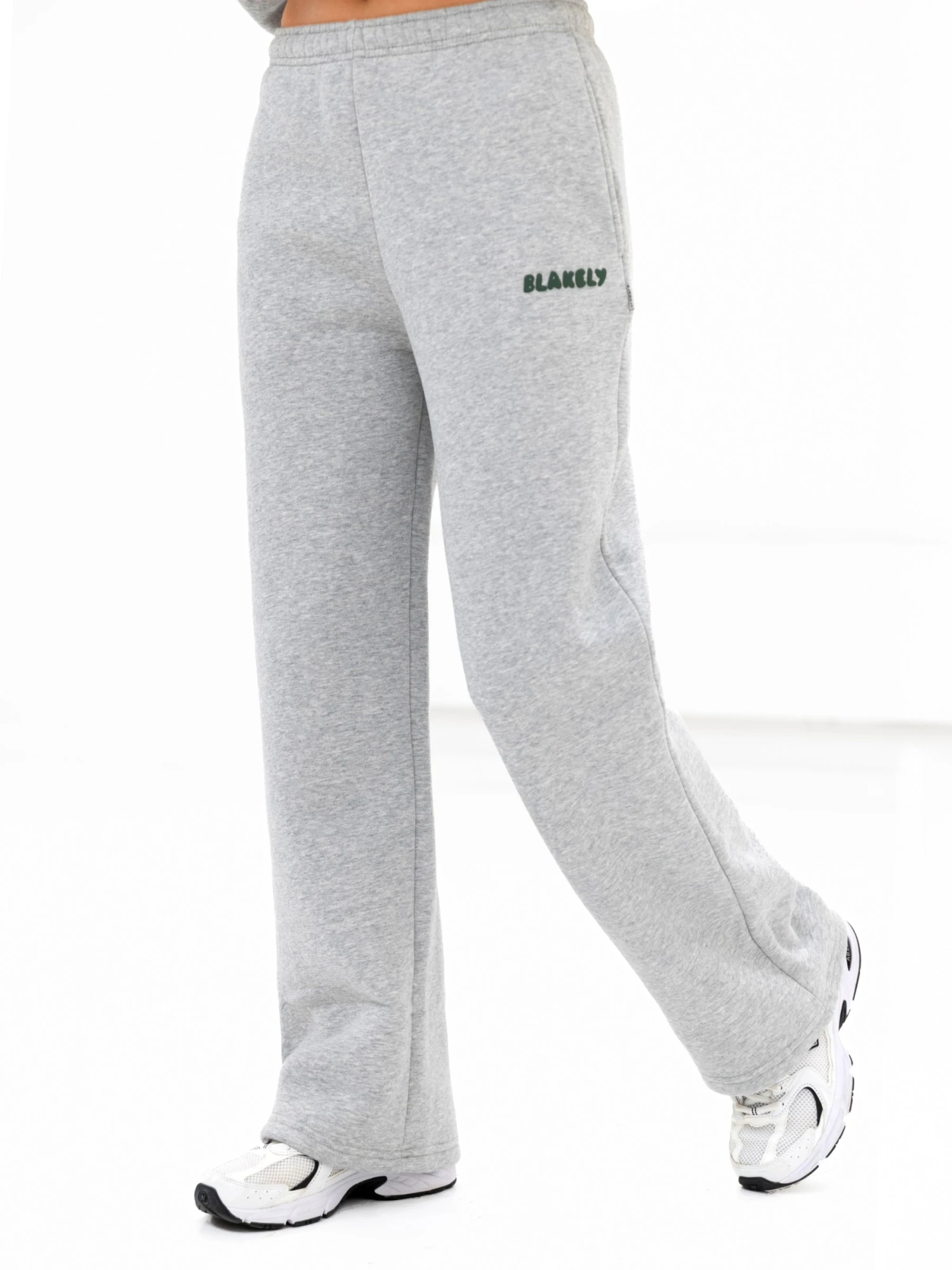 Cloud Print Wide Leg Sweatpants - Marl Grey 7 Cloud Print Wide Leg Sweatpants - Marl Grey - Image 5