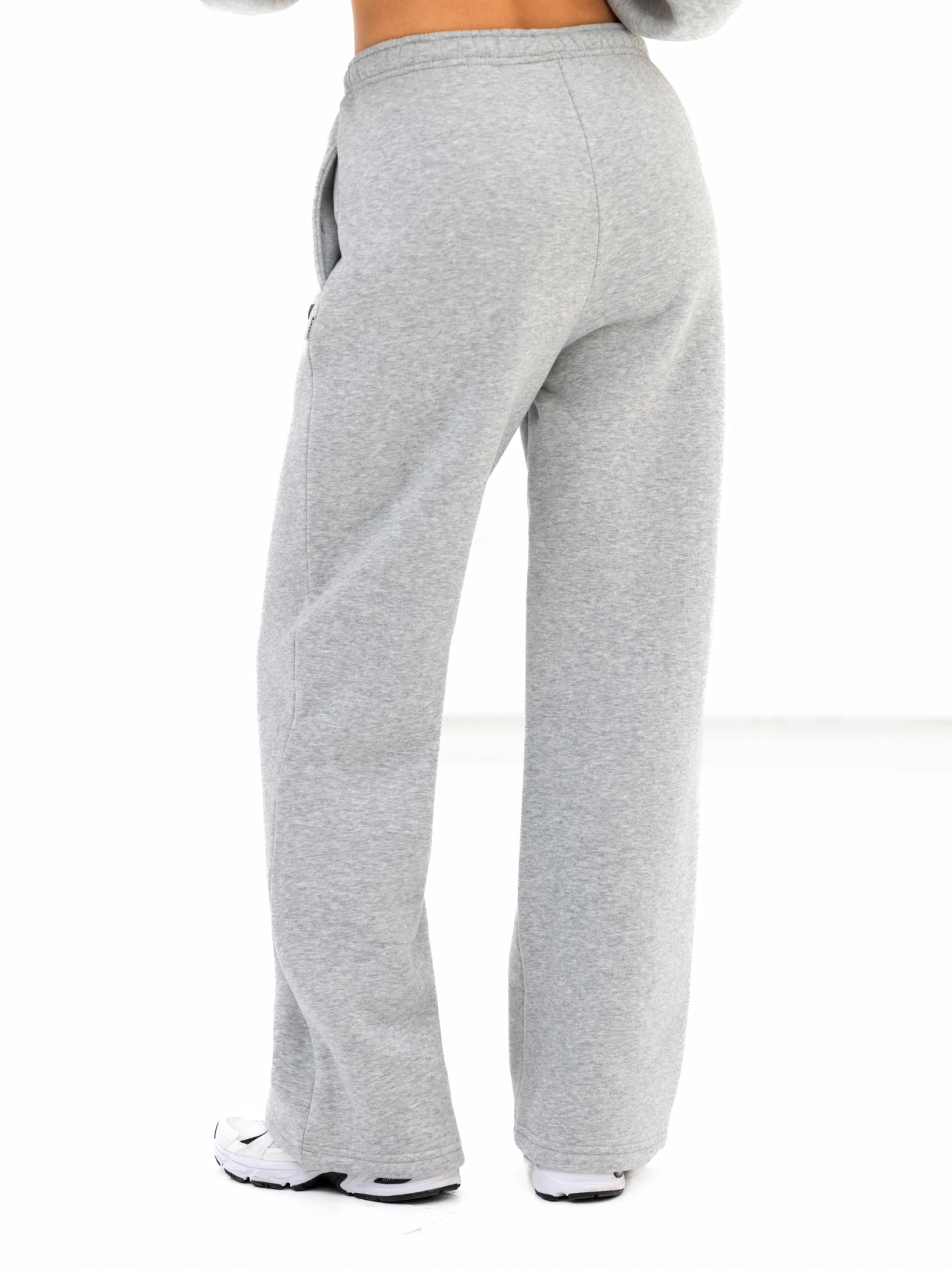 Cloud Print Wide Leg Sweatpants - Marl Grey 4 Cloud Print Wide Leg Sweatpants - Marl Grey - Image 2
