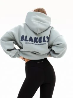 Cloud Print Oversized Hoodie - Mineral Blue -Blakely 3470MINERAL02LEADD