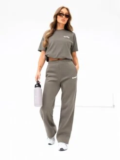 Cloud Print Wide Leg Sweatpants - Safari Green -Blakely 3470SAFARI01D