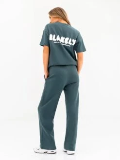 Cloud Print Wide Leg Sweatpants - Teal Green -Blakely 3470TEAL05D