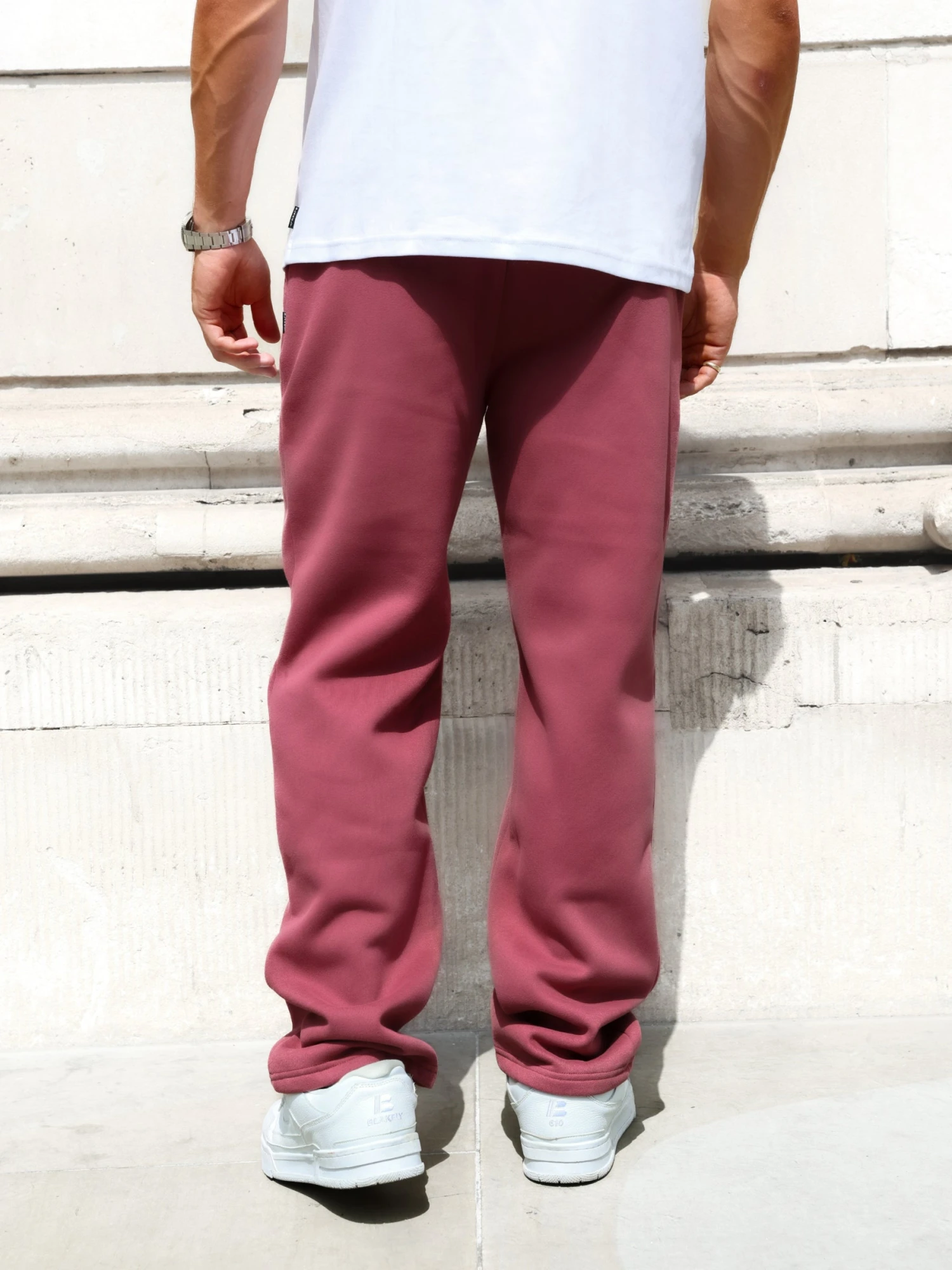 Arlo Wide Leg Sweatpants - Dark Pink 4 Arlo Wide Leg Sweatpants - Dark Pink - Image 2