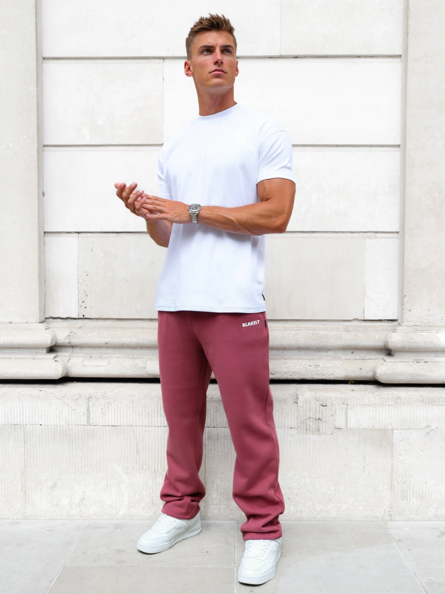 Arlo Wide Leg Sweatpants - Dark Pink 6 Arlo Wide Leg Sweatpants - Dark Pink - Image 4