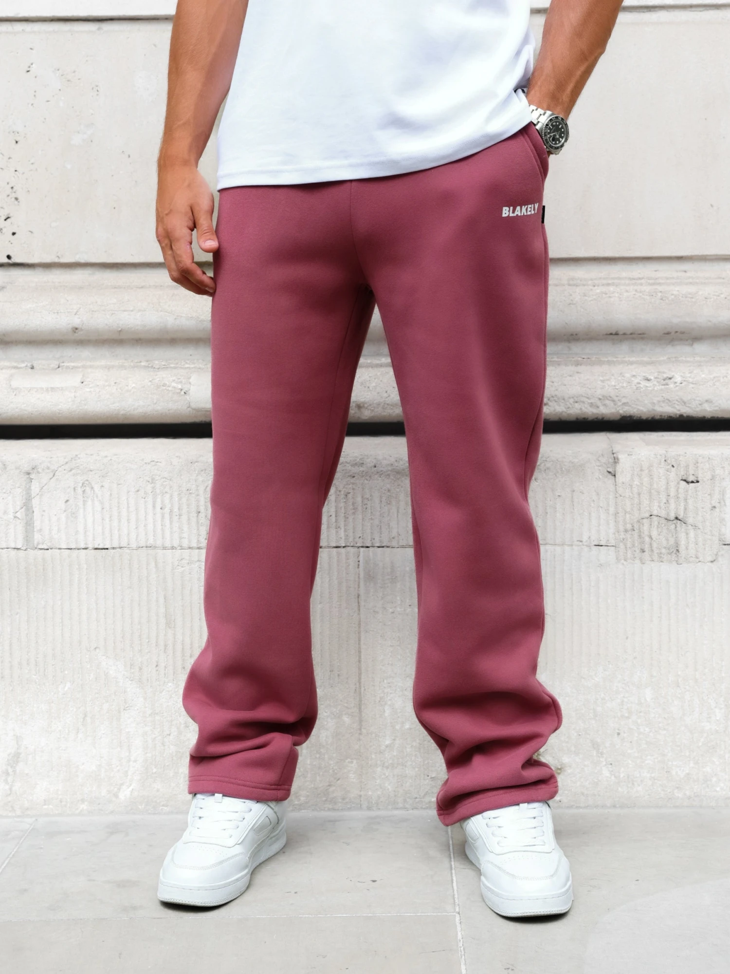 Arlo Wide Leg Sweatpants - Dark Pink 3 Arlo Wide Leg Sweatpants - Dark Pink