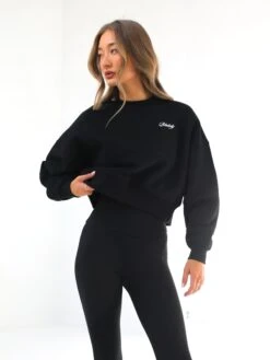 Off Duty Cropped Jumper - Black 13 Off Duty Cropped Jumper - Black -Blakely 3580BLACK04D