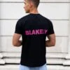 Arlo Relaxed T-Shirt - Black & Pink -Blakely 3619BLACKLEADD