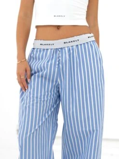 Kiara Stripe Trousers - Blue -Blakely 3640 1BLUE02D
