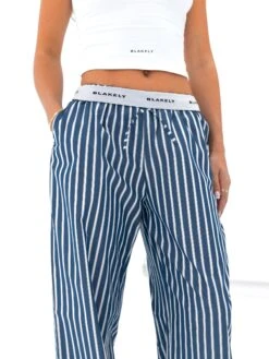 Kiara Stripe Trousers - Navy -Blakely 3640 1NAVY01D