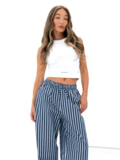Kiara Stripe Trousers - Navy -Blakely 3640 1NAVY04D