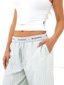 Elodie Stripe Trousers - Green 12 Elodie Stripe Trousers - Green -Blakely 3640GREEN04D