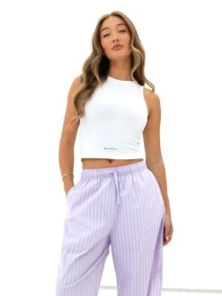 Elodie Stripe Trousers - Purple -Blakely 3640PURPLE02D