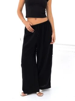 Mila Wide Leg Trousers - Black -Blakely 3644BLACK04D
