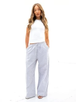 Lola Stripe Trousers - Grey 10 Lola Stripe Trousers - Grey -Blakely 3645GREYD 3
