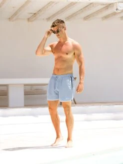 Panel Swim Shorts - Light Blue -Blakely 3674LIGHTBLUED 4