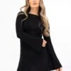 Crochet Mini Dress - Black 2 Crochet Mini Dress - Black -Blakely 3685BLACKD 1