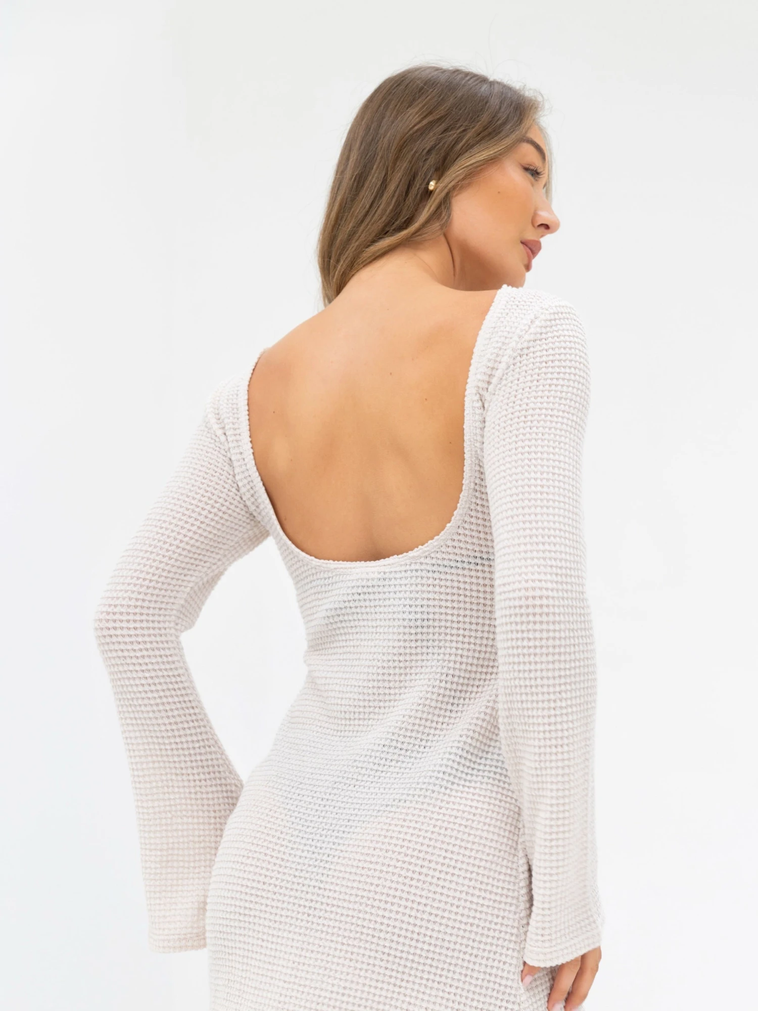 Crochet Mini Dress - Off White 4 Crochet Mini Dress - Off White - Image 2
