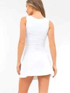 Solea Ruched Dress - White -Blakely 3688WHITE01D