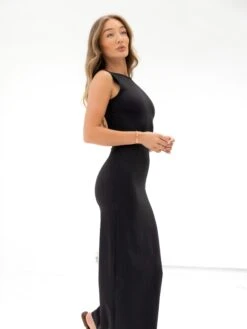 Solea Backless Maxi Dress - Black -Blakely 3690BLACKD 2
