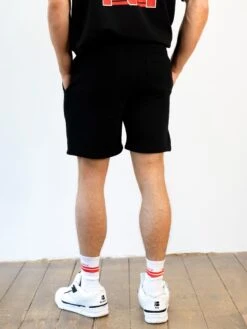 Italic Linear Relaxed Jogger Shorts - Black -Blakely 378IBLACKVERTICAL02D