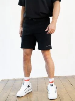 Italic Relaxed Jogger Shorts - Black -Blakely 379IBLACKHORIZONTAL02D