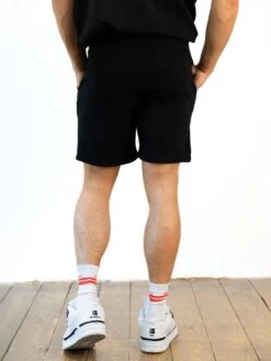 Italic Relaxed Jogger Shorts - Black -Blakely 379IBLACKHORIZONTAL03D