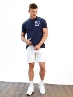 Italic Relaxed Jogger Shorts - Marl White -Blakely 379IMARLWHITEHORIZONTAL04D
