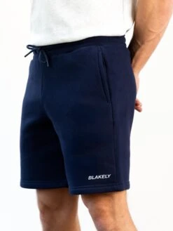 Italic Relaxed Jogger Shorts - Navy -Blakely 379INAVYHORIZONTAL03D