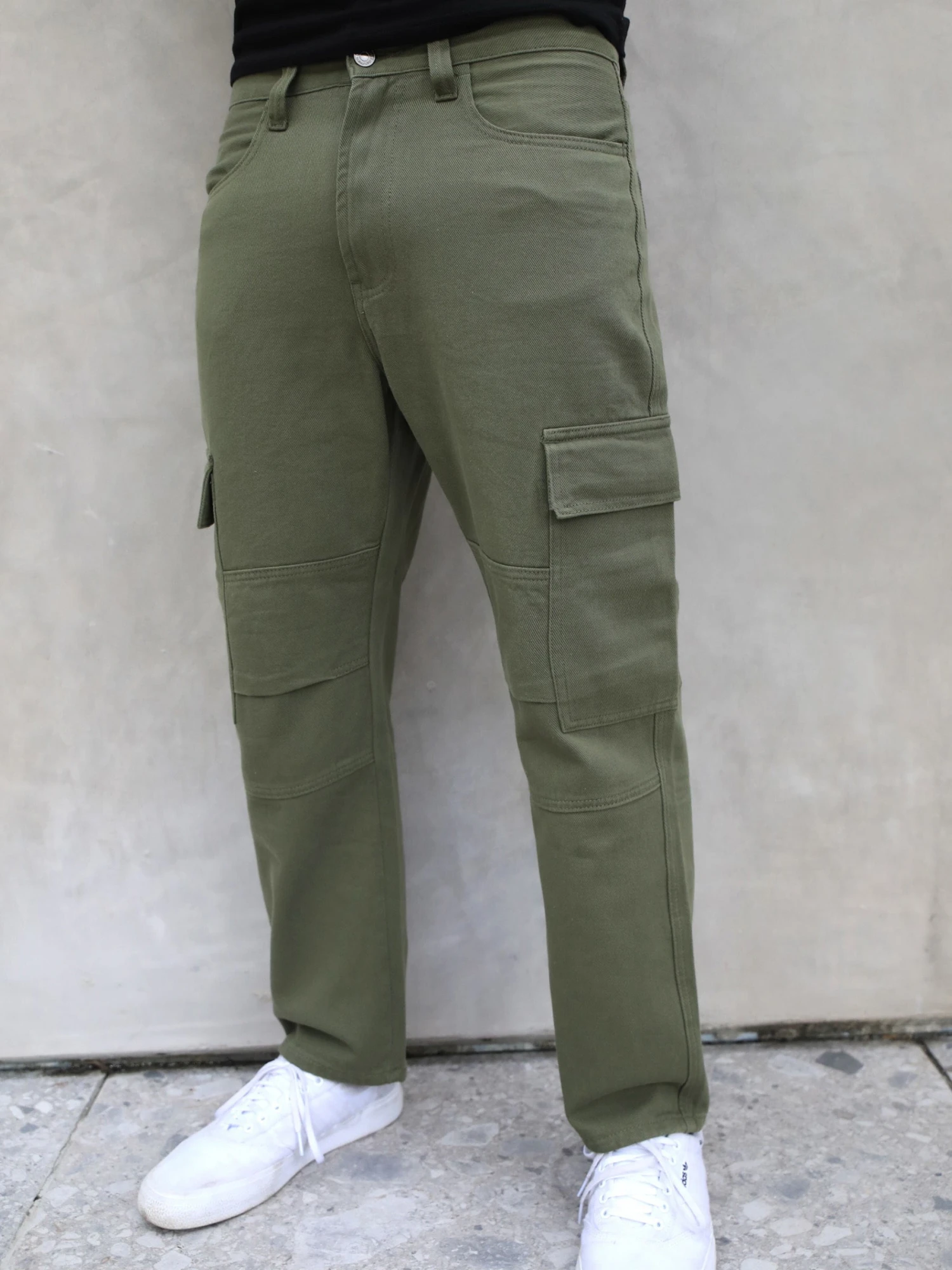 Relaxed Cargo Trousers - Khaki Green 3 Relaxed Cargo Trousers - Khaki Green