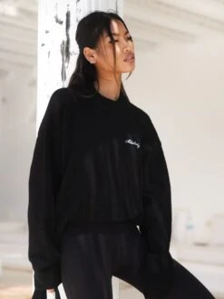 Oversized Knitted Jumper - Black 9 Oversized Knitted Jumper - Black -Blakely 6029WBLACKD 2