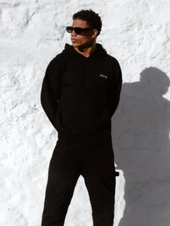 Relaxed Knitted Hoodie - Black -Blakely 6041Black 02D 1794264c c9db 4a60 b832 81ae61f54f44