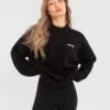 Oversized Knitted Jumper - Black