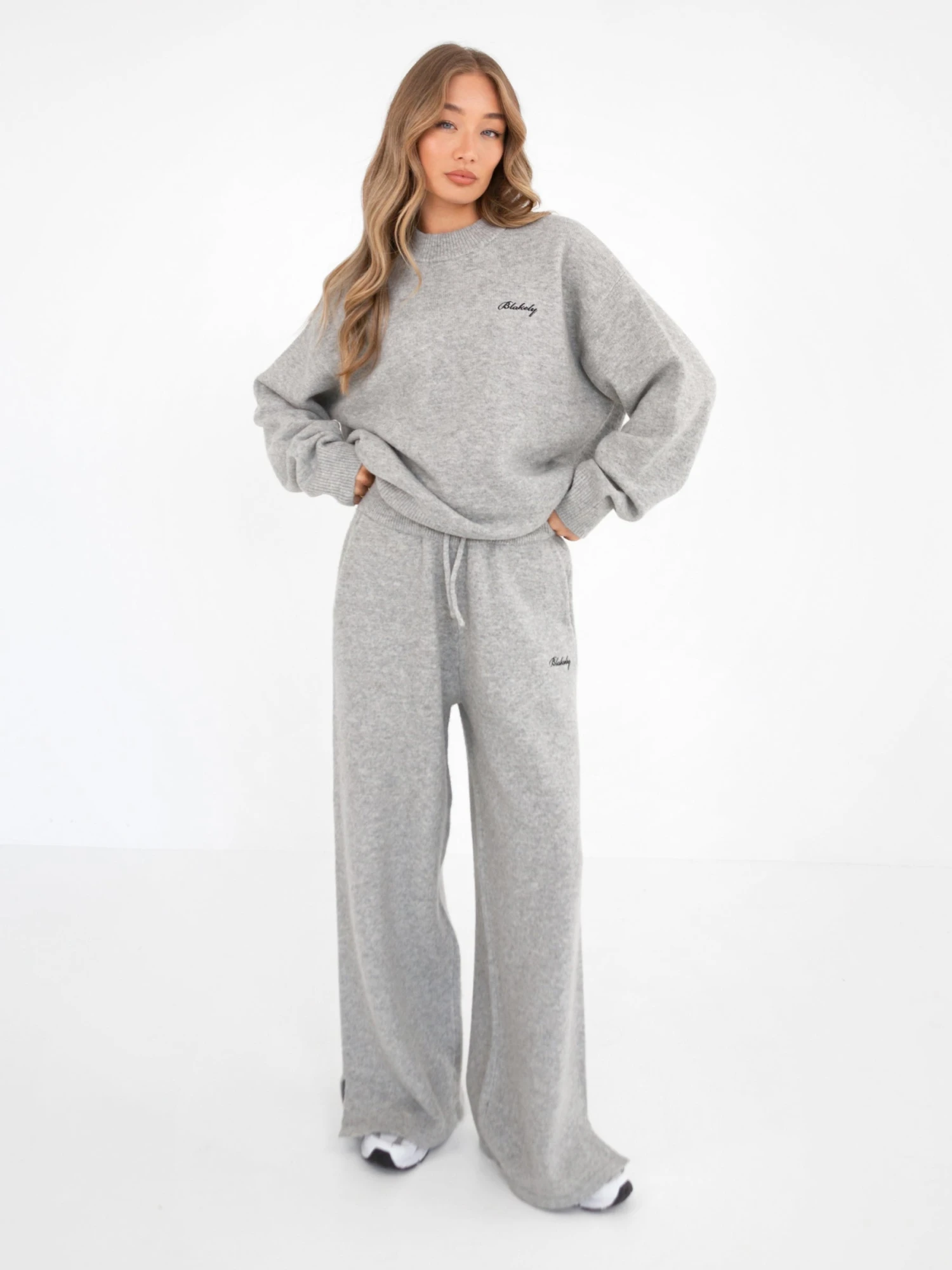 Oversized Knitted Jumper - Marl Grey 7 Oversized Knitted Jumper - Marl Grey - Image 5