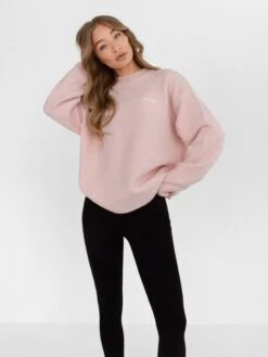 Oversized Knitted Jumper - Marshmallow Pink -Blakely 6041Pink 01D