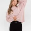 Oversized Knitted Jumper - Marshmallow Pink -Blakely 6041Pink 02LEADD