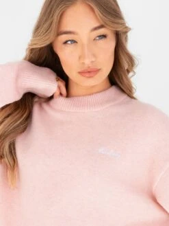 Oversized Knitted Jumper - Marshmallow Pink -Blakely 6041Pink 08D