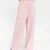 Knitted Wide Leg Sweatpants - Marshmallow Pink