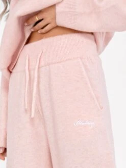 Knitted Wide Leg Sweatpants - Marshmallow Pink 13 Knitted Wide Leg Sweatpants - Marshmallow Pink -Blakely 6066Pink 05D