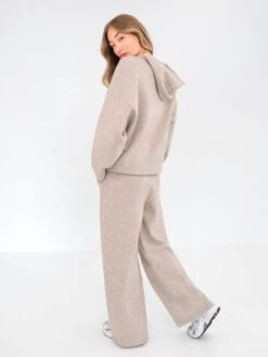 Oversized Knitted Hoodie - Toasted Taupe -Blakely 6067Beige 02D