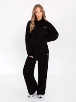 Oversized Knitted Hoodie - Black -Blakely 6067Black 01D