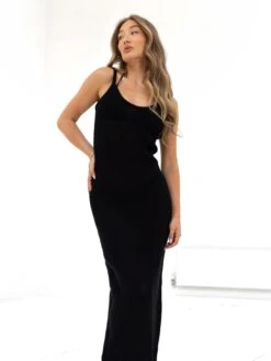 Crochet Maxi Dress - Black 12 Crochet Maxi Dress - Black -Blakely 6099BLACKD 1