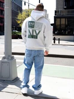 Tribeca 610 Relaxed Hoodie - Marl Grey -Blakely 610BRAND01D