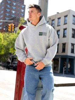 Tribeca 610 Relaxed Hoodie - Marl Grey -Blakely 610BRAND05D