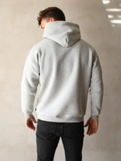 Anchor Relaxed Hoodie - Marl Grey -Blakely 836AMarlWhite 01D
