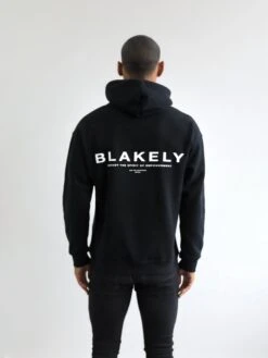 Statement Relaxed Hoodie - Black -Blakely 836TBlack03D